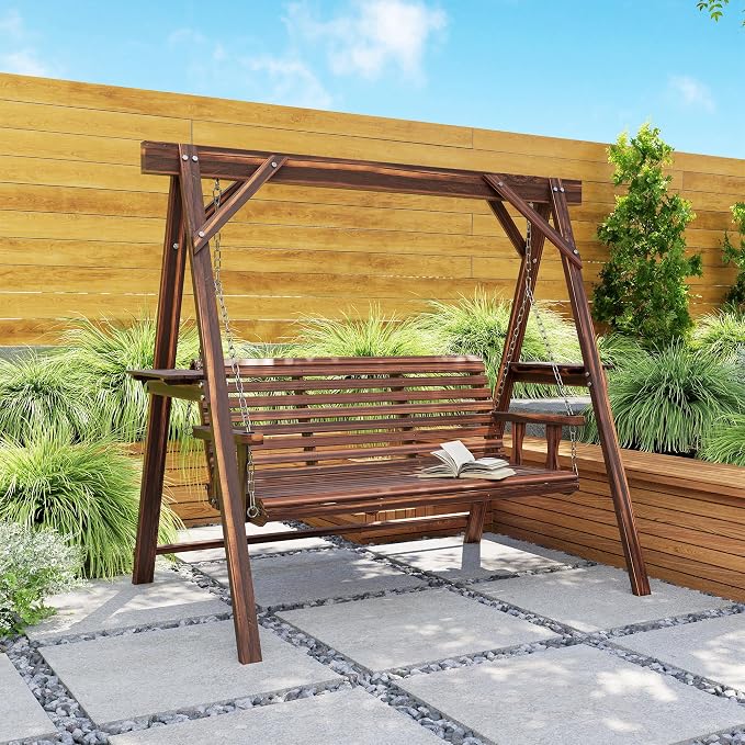 Outsunny 3 Seat Porch Swing - Image 8