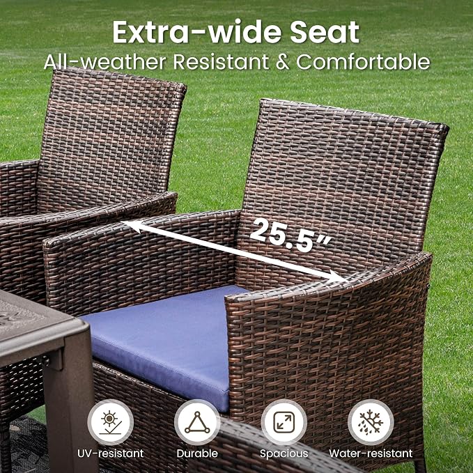 PHI VILLA 9 Pieces Square Outdoor Dining Set - Image 5