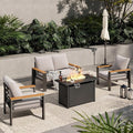 Aoxun Aluminum Outdoor Patio Furniture Set, 5-Piece Outdoor Sectional by Aoxun