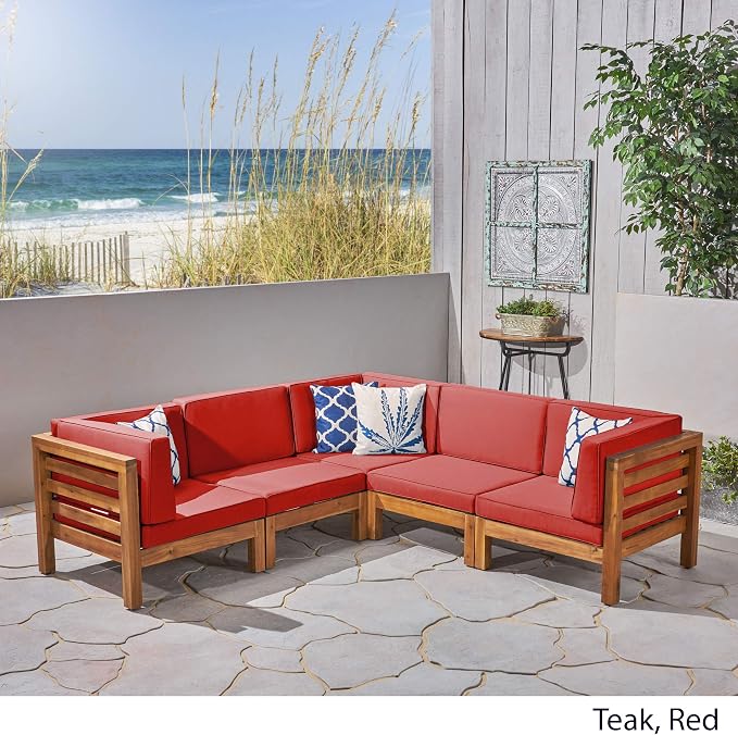 GDFStudio Outdoor V-Shaped Sectional Sofa Set - Image 4