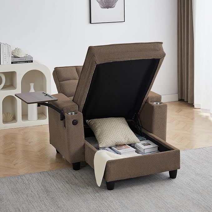 Eafurn 6-Position Adjustable Convertible Chaise Lounge Sleeper Chair by EAFURN