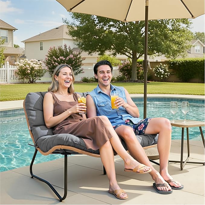 Crestlive Products Outdoor Loveseat 3PCS, Outdoor Sofa Set, All-Weather Boho - Image 7