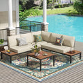 NATURAL EXPRESSIONS Outdoor Furniture Set, L Shape Patio Sectional, Metal by NaturalExpressions