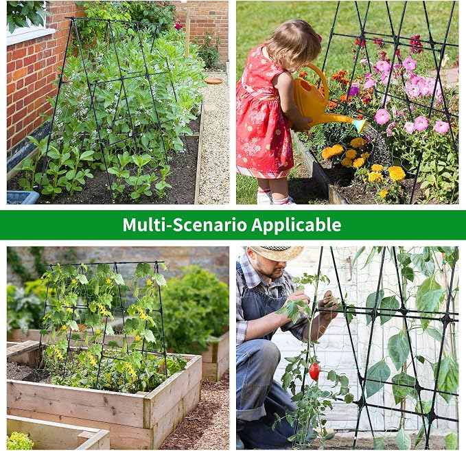 Garden Cucumber Trellis for Climbing Plants Outdoor, 50x48 inch A Frame - Image 7