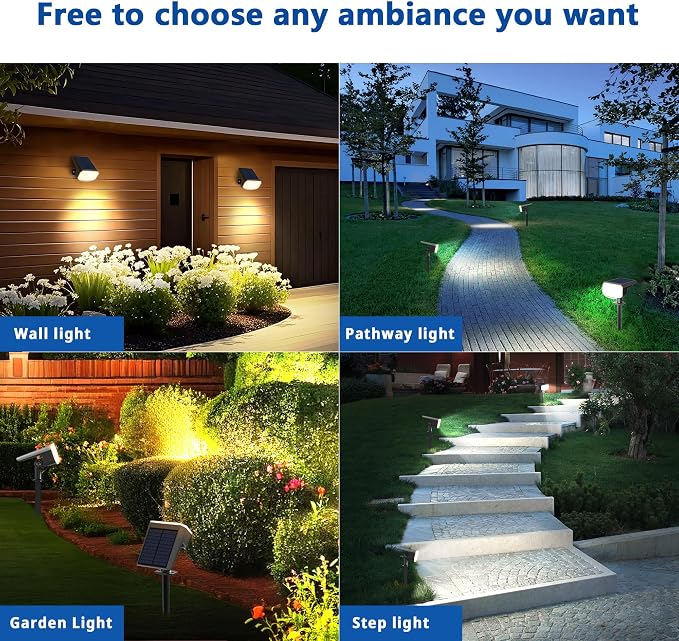 Solar Spotlights, Super Bright LED, 2 CCT Warm & Cool Light, Solarspot Lights - Image 7