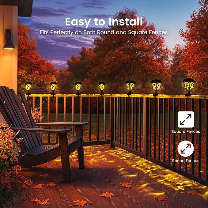 Solar Fence Lights Outdoor Waterproof, Led Solar Lights Outdoor - Image 2