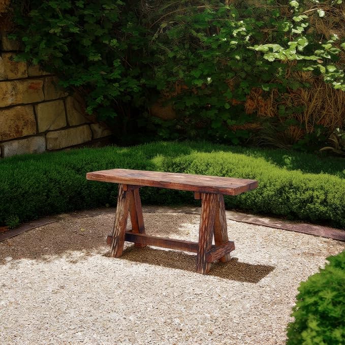 The Urban Port Wooden Garden Patio Bench - Image 15