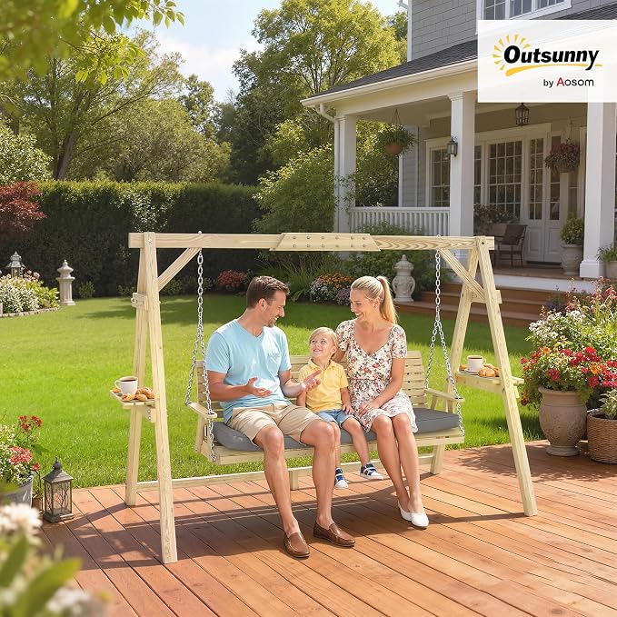 Outsunny 3 Seat Porch Swing - Image 2