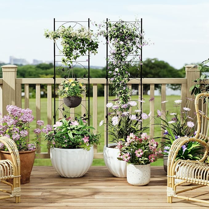 Garvee 21"x72" Metal Garden Trellis Panel, Vegetables, Indoor/Outdoor - Image 5