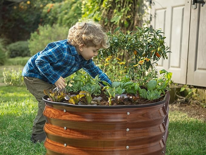 Plant & Plot Galvanized Raised Garden Beds Outdoor // 4×2×1 ft Planter Raised - Image 5