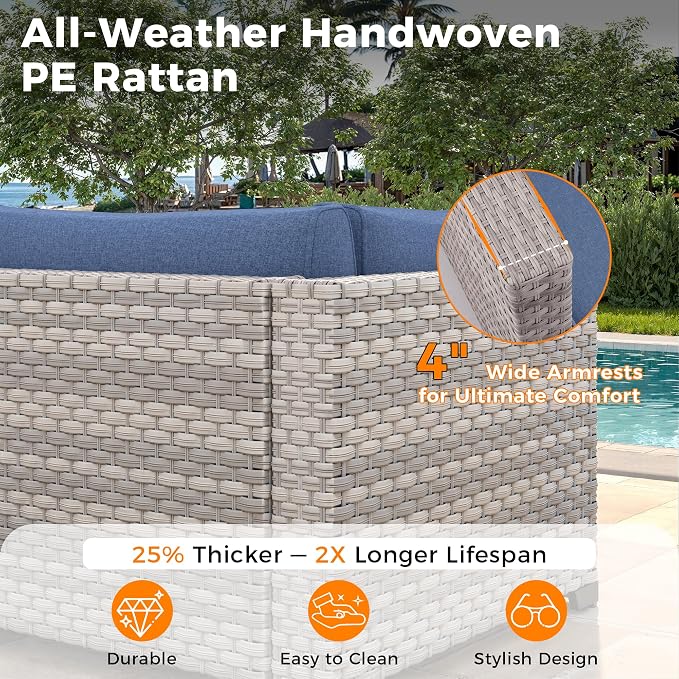 8-Seat Modern Patio Furniture Set - Image 4