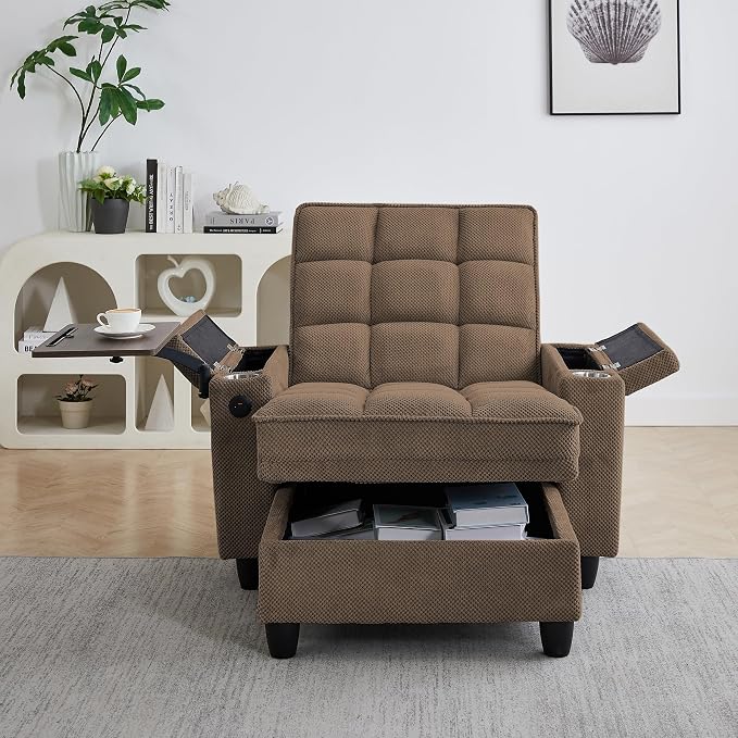 Eafurn 6-Position Adjustable Convertible Chaise Lounge Sleeper Chair - Image 6
