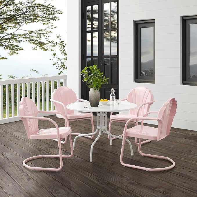 Crosley Furniture Tulip 5-Piece Outdoor Dining Set - Image 4