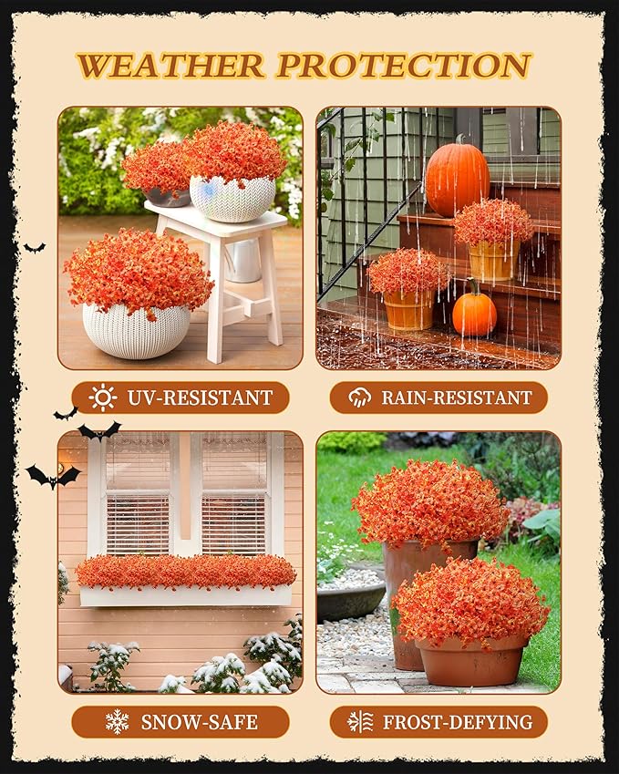 Artificial Fall Flowers Faux Mums - Image 5