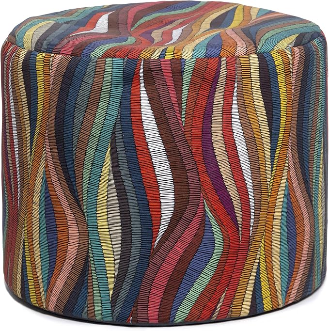 Jaxx Spring Indoor/Outdoor Bean Bag Pouf Ottoman, Kenyan Ropes by Jaxx