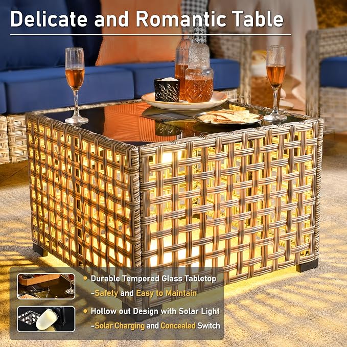 HOOOWOOO 5 Piece Patio Furniture Conversation Sets - Image 3