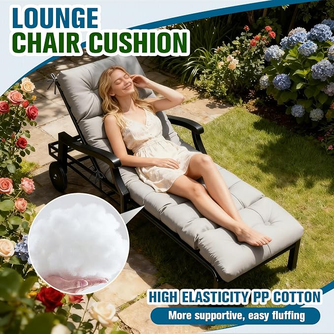 MTMR Chaise Lounge Cushion Outdoor, Non-Slip Chair Cushion - Image 4