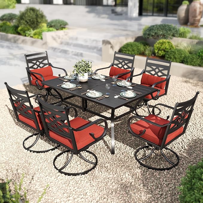PHI VILLA 7 Pieces Outdoor Dining Set by PHIVILLAThepioneerofcomfortablehouseholdsupplies