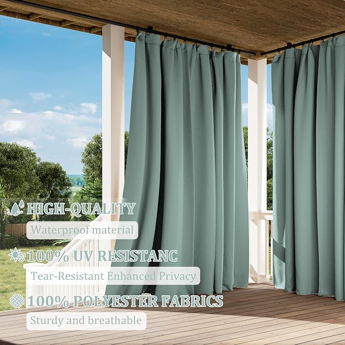 Gazebo Universal Replacement Privacy Curtain, 4-Panels Sidewall Curtains - Image 5