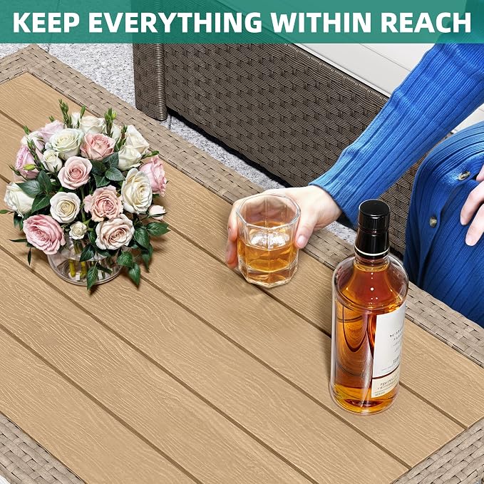 YITAHOME Outdoor Wicker Coffee Table - Image 4