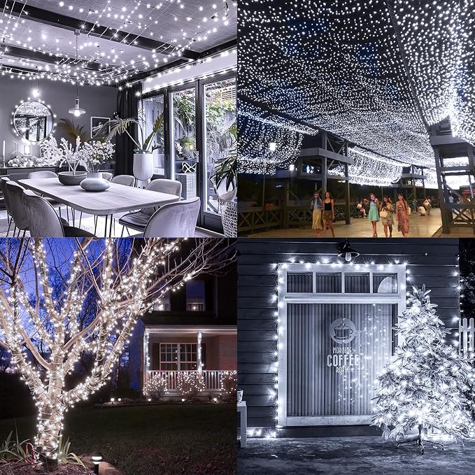 KNONEW 403FT 1000 LED Christmas Lights Outdoor String Light 8 Modes & Timer - Image 4