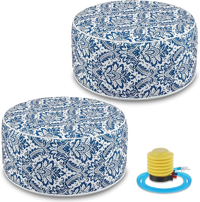 Outdoor Inflatable Ottoman Waterproof Pouf Ottoman by Cinnvoice