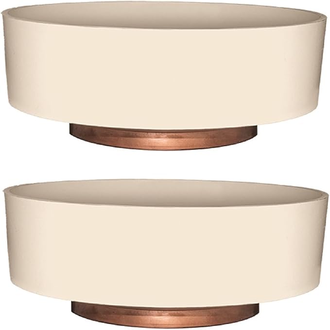 The HC Companies 8 Inch Round Plastic Succulent Capri Bowl Decorative Indoor by TheHCCompanies