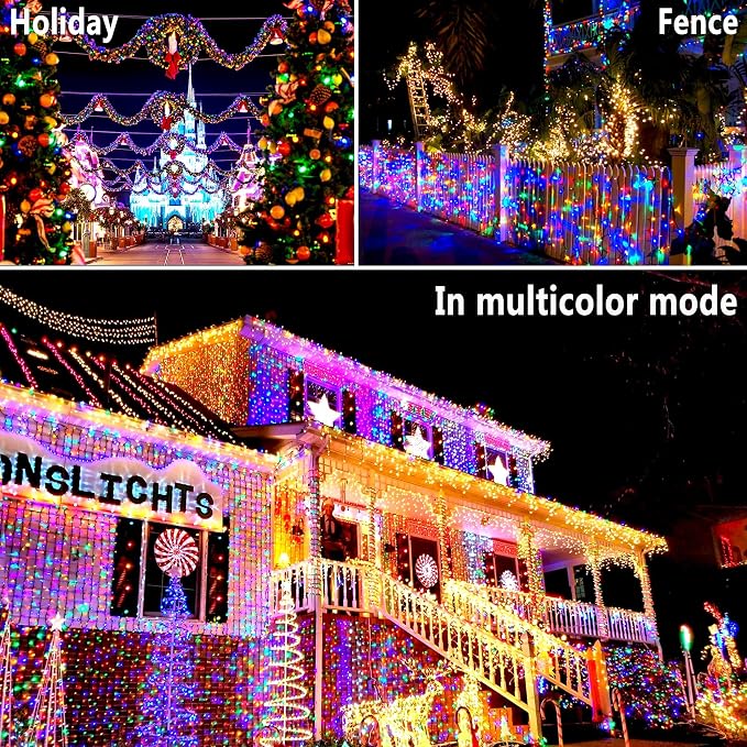 KNONEW 403FT 1000 LED Christmas Lights Color Changing Outdoor String Lights - Image 6