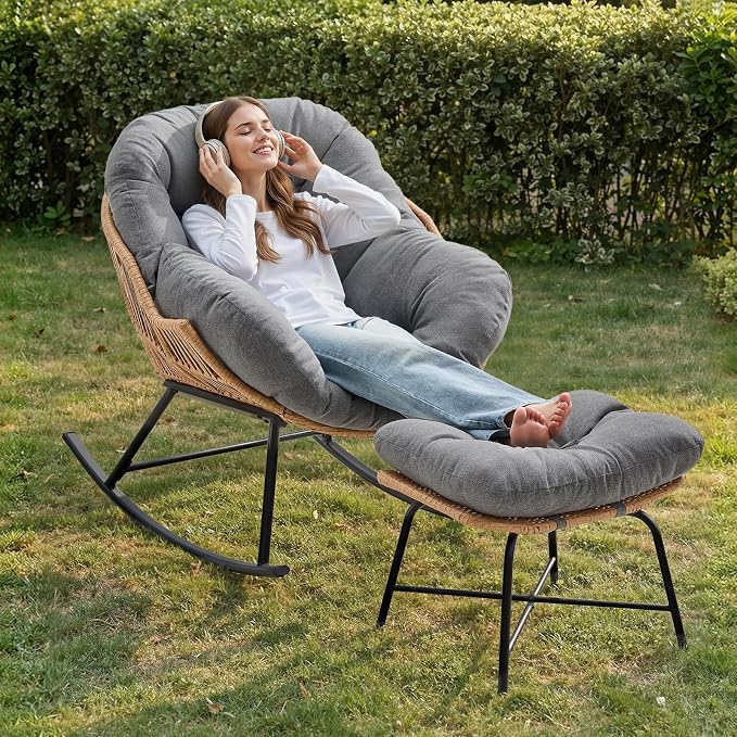ONBRILL Papasan Rocking Chair - Image 4