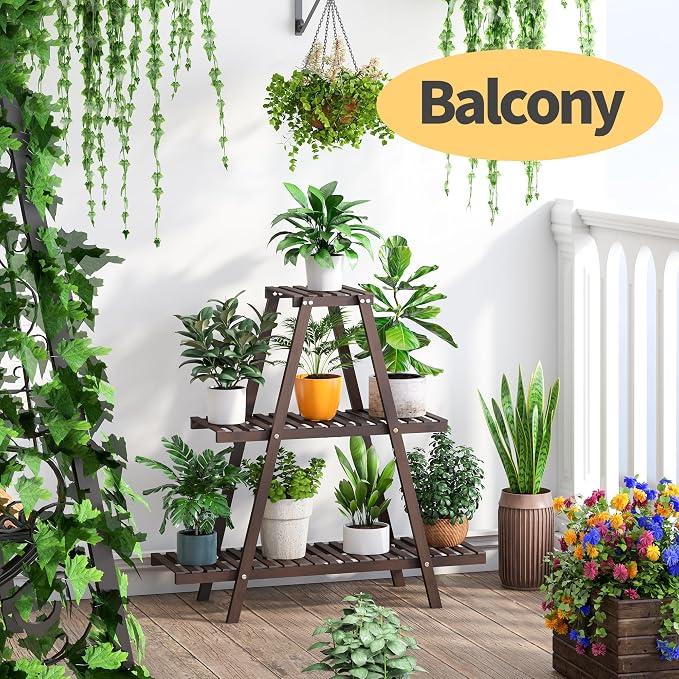 Plant Stand Indoor, Outdoor bamboo Plant Rack - Image 6
