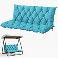 Porch Swing Cushion with Backrest 2-3 Seater Outdoor Bench Cushions Waterproof by Snubbull