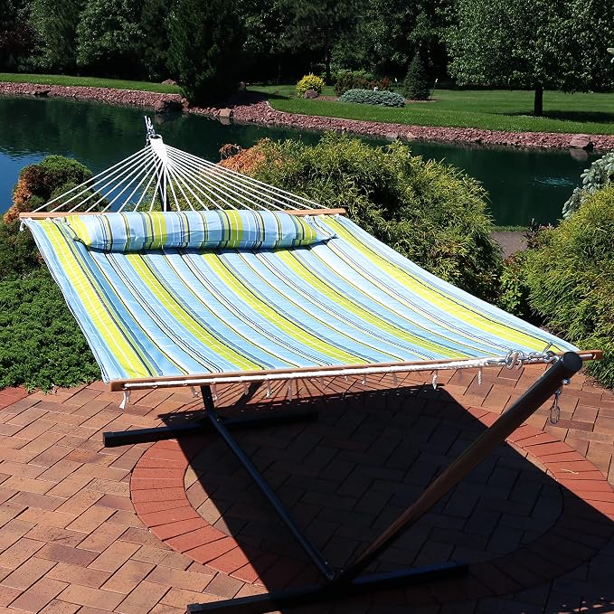Sunnydaze Quilted Outdoor Hammock - Image 2