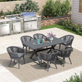 PURPLE LEAF 7 Pieces Outdoor Dining Set by PURPLELEAF