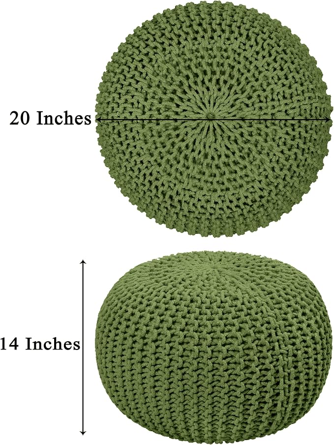COTTON CRAFT Round Dori Pouf - Image 3