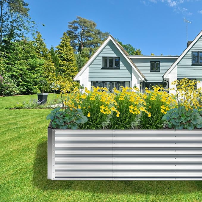 8x2x2FT Galvanized Raised Garden Bed, Planter Raised Beds-Metal Garden Box - Image 8