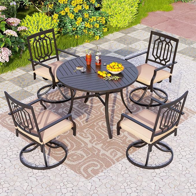 PHI VILLA 5 Pieces Outdoor Dining Set - Image 5