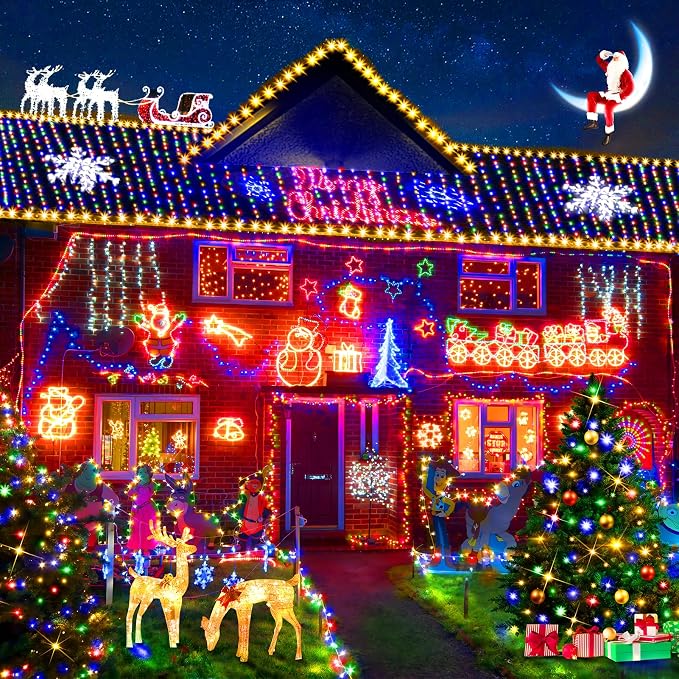 KNONEW 600FT 1500 LED Christmas String Lights Outdoor Green Wire Fairy Light 8 - Image 7