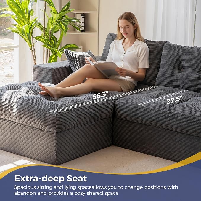 MAXYOYO 104" L Shaped Modular Sectional Sofa - Image 9
