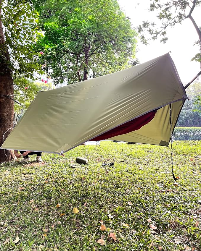 Sunyear Hammock Tent Rain Fly-Camping Hammock Outdoor Tarp-Small Door - Image 2