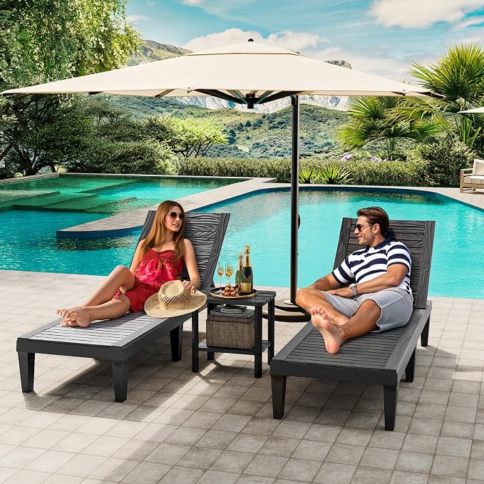 Adirondack Square Outdoor Side Table Set of 2, 2-Tier Small Outdoor Table - Image 7