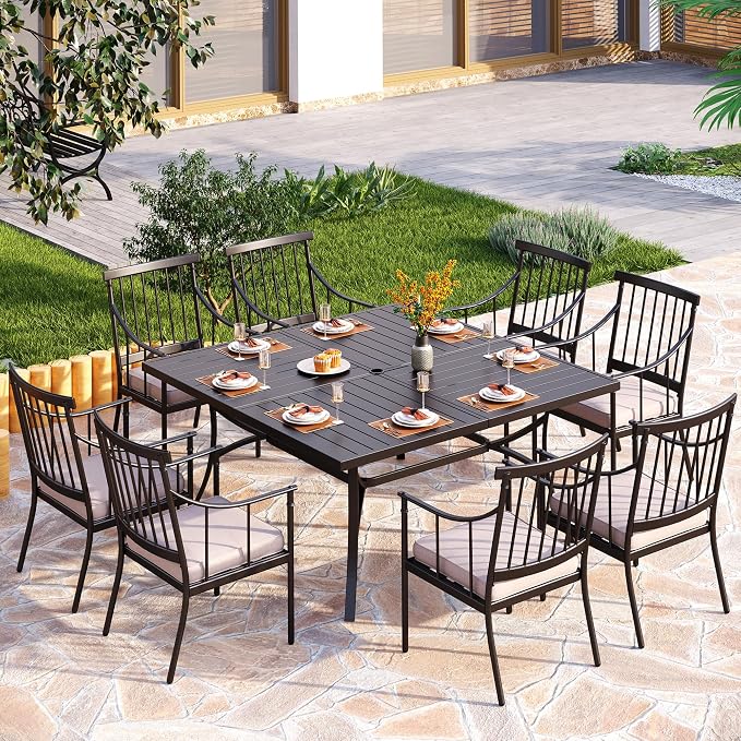 PHI VILLA 9 Pieces Outdoor Dining Set - Image 2