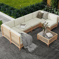 LYNSLIM Outdoor Patio Furniture Set, Wicker Outdoor Sectional Set, Boho Patio by LYNSLIM