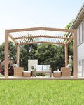 GarveeLife Louvered Pergola 11 ft x 13 ft, Outdoor Pergola by GarveeLife