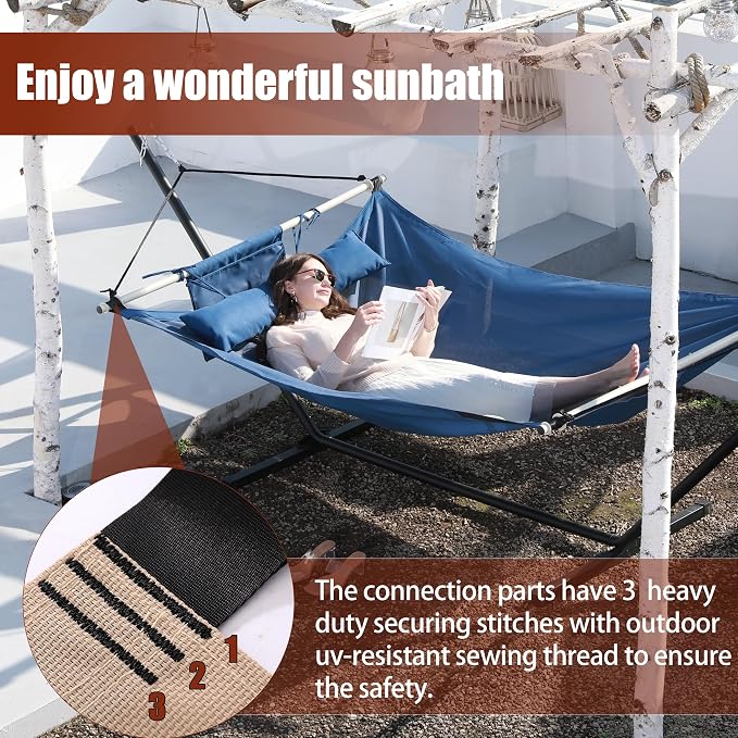 TegerDeger Anti-flip 12FT Hammock Large Hammock 450LB Capacity - Image 4
