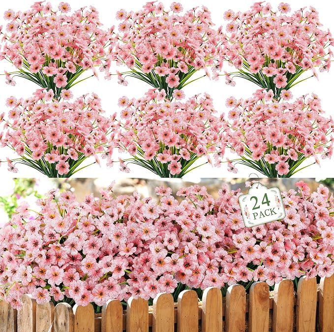 MACTING 24 Bundles Artificial Flowers by MACTING