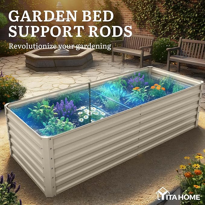YITAHOME 6x3x2ft 2pcs Large Raised Garden Bed Kit, Galvanized Metal Planter Box - Image 7