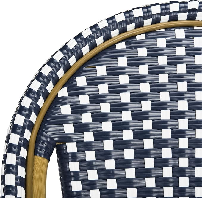 Safavieh PAT4008A Collection Ford Navy and White Indoor/Outdoor Stacking French - Image 10