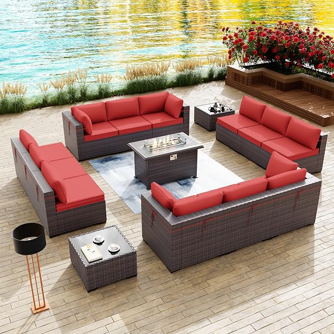 Kullavik 15 Pieces Outdoor Patio Furniture Set by KULLAVIK
