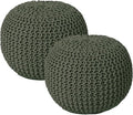 REDEARTH · Round Hand Knitted Pouf by REDEARTH