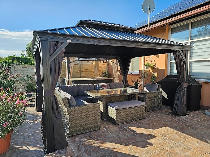 PURPLE LEAF 11' X 14' Hardtop Gazebo by PURPLELEAF